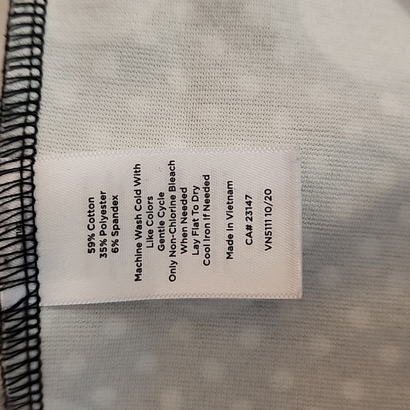 TALBOTS Petite Dancing Dots Cotton Blend Shell Size SP - Picture 5 of 5